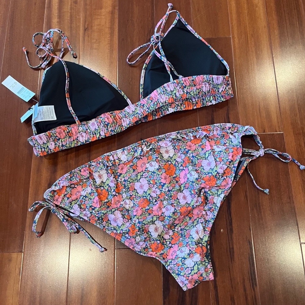 New NWT J.Crew Liberty Fabric Bikini Swim Set Two Piece Floral Plus Size 2X‎ XXL - Picture 2 of 5